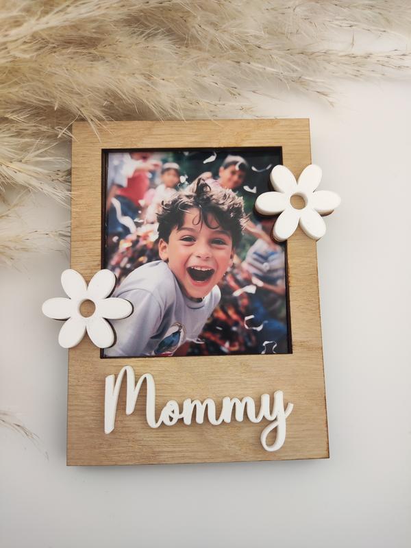 Mother's Day Polaroid Style Photo Frame, Magnetic Wooden Picture Frame, Gift For Mom, Memories Keepsake 2