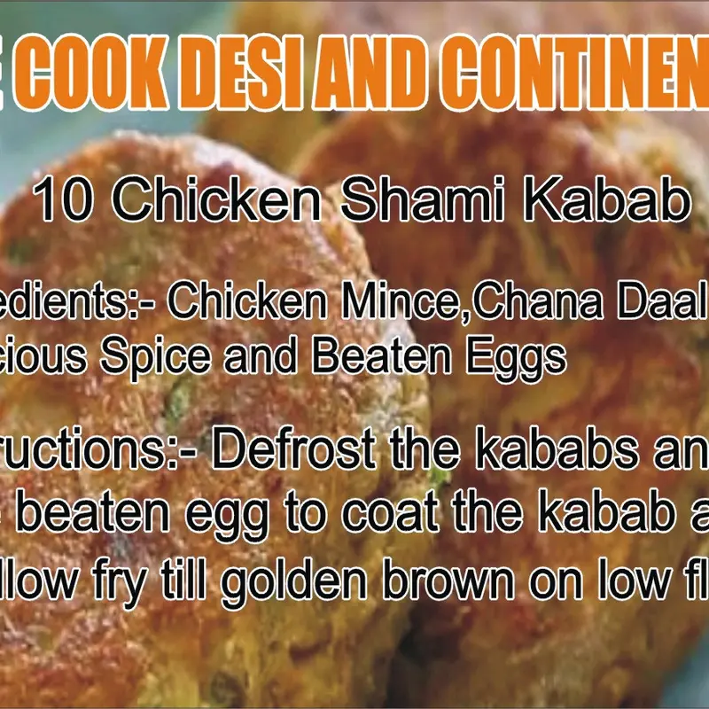 10 delicious chicken shami kebab frozen products Foods 1