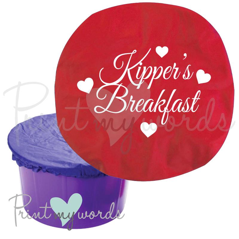 Personalised Horse Bucket Feed Bowl Cover - Hearts Design 0