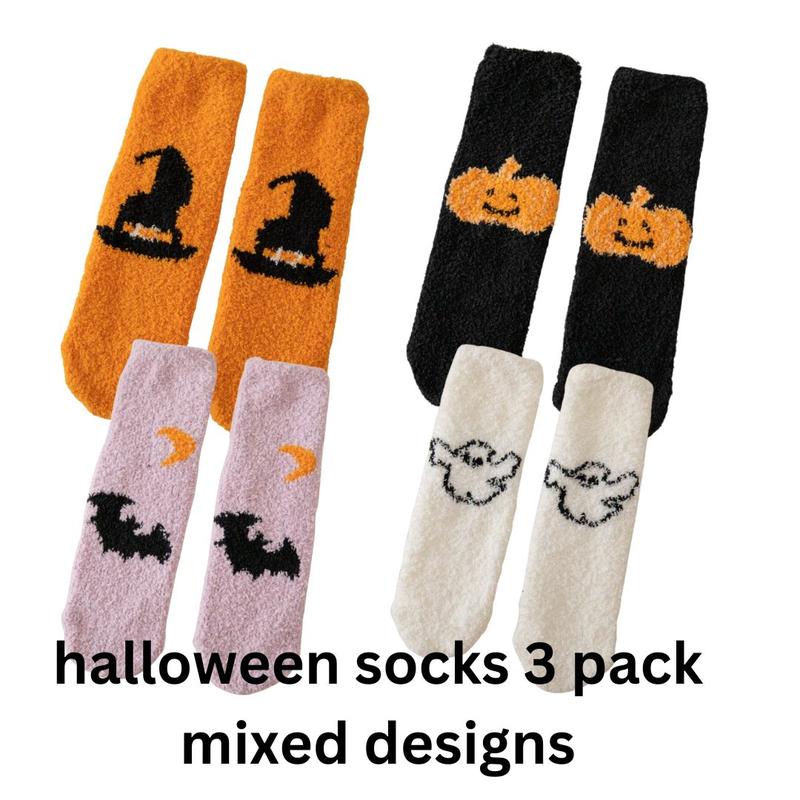 Halloween Fluffy Socks – The Perfect Cozy & Soft Autumn Warmers, Ideal for Boo Basket Filler! 4