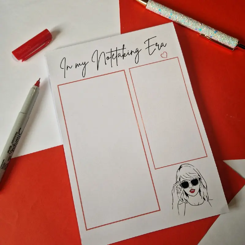 Taylor Swift Notepad A5 ~ Era ~ TS Gift ~ To-Do List Memopad ~ A Lot Going On At The Moment ~Blank Space Stationary ~ Birthday Present ~ Swiftie ~ Notebook 0