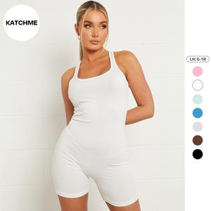 KatchMe Women's U Neck Sports Shaping Bodysuit (UK 6-18),Sport & Outdoor Clothing,Comfortable Stretchy Plain Seamless Womenswear