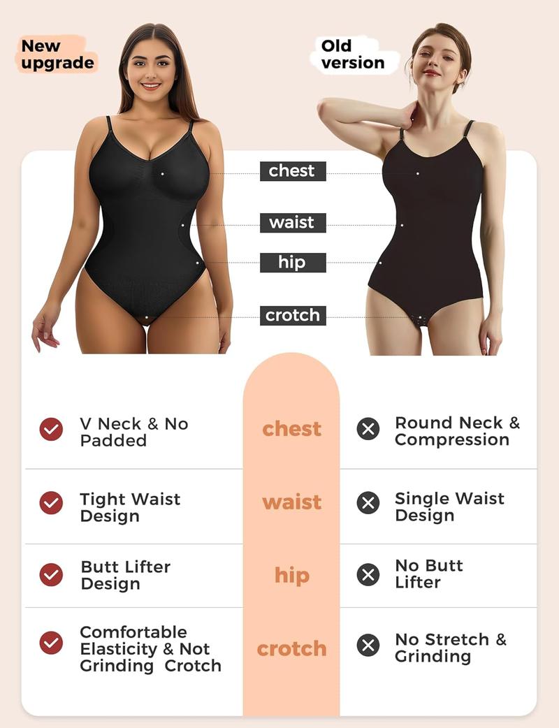 Product Introduction of Bodysuits for Women, Womens Shaping Bodysuits, Shapewear Body suit for Women, V Neck Sleeveless Workout Tops for Women Clothing 8