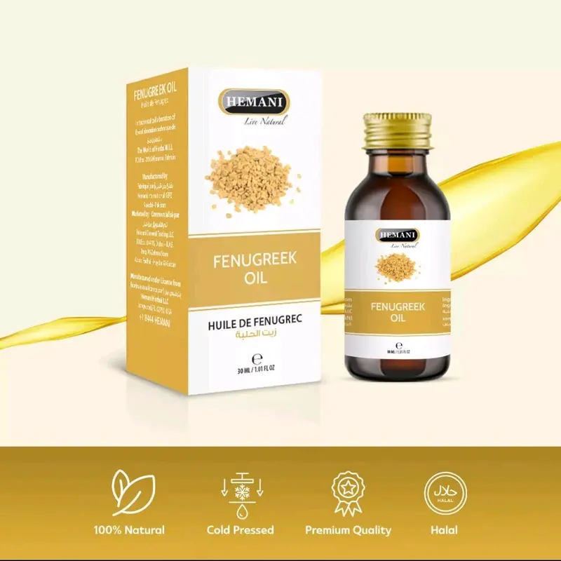 Hemani Fenugreek Oil - Natural Herbal Cold Pressed Essential Oil, 30ml 1