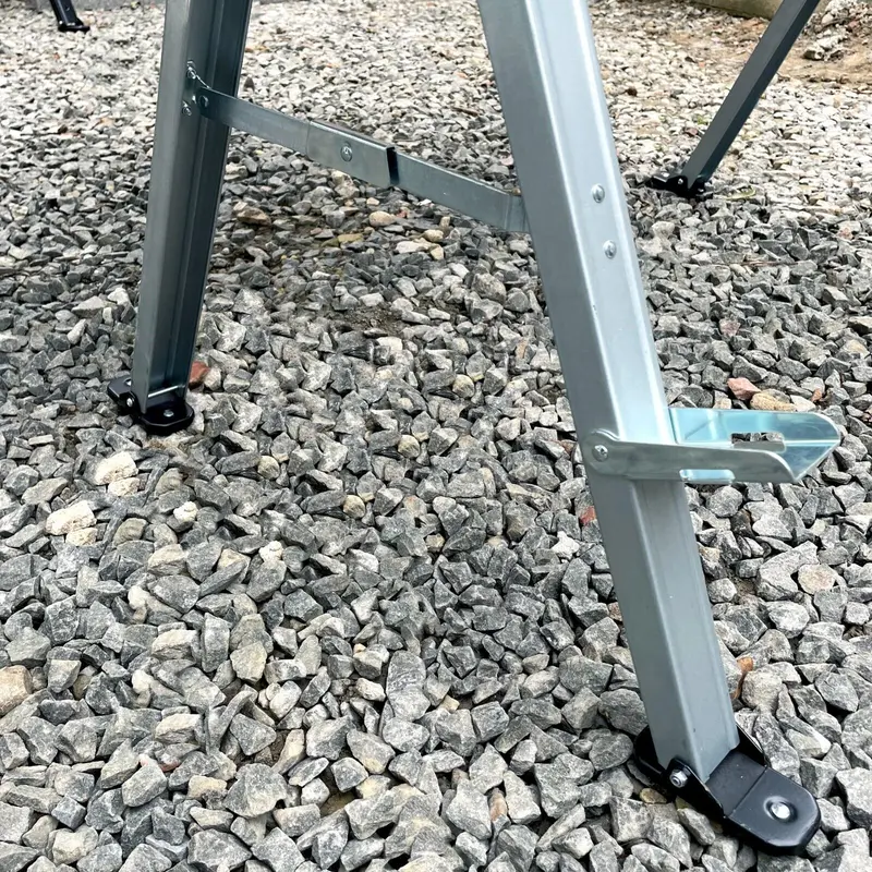 2 x BauenKraft SH-1001 Metal Folding Steel Saw Horse Leg Stand Trestle Sawhorse, Twin Pack 3
