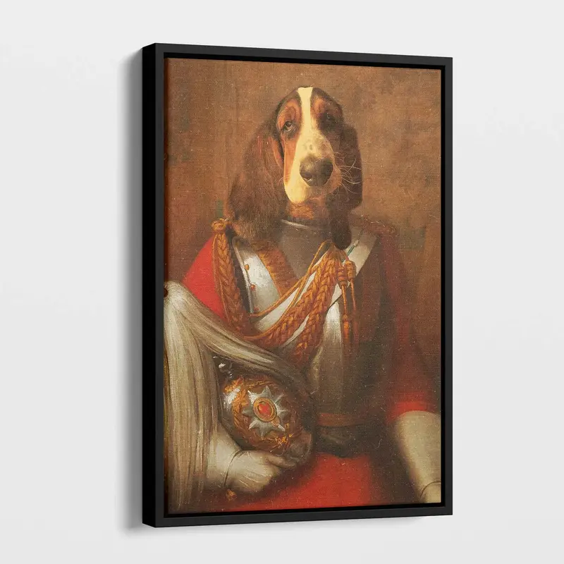 Basset Hound Cavalry Canvas 0