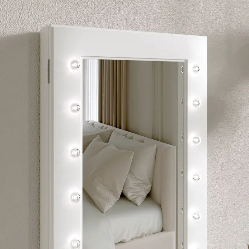 Katie White LED Mirrored Jewellery Cabinet 2