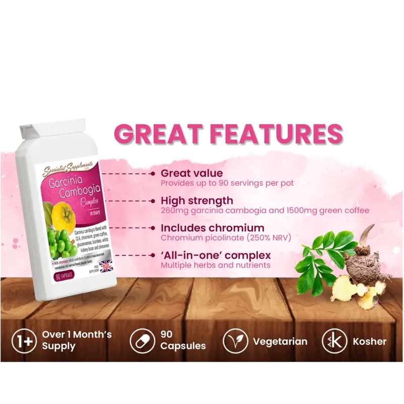 Specialist Supplements GARCINIA CAMBOGIA+Chromium 90 Capsules 3