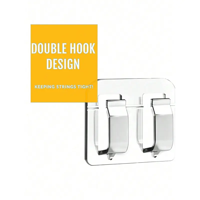 10/20pcs Outdoor Hanging Hooks With Adhesive Strips - Waterproof, UV-Resistant, No Damage, Tool-Free Installation, Suitable For Ramadan, Patio, Garden, Balcony Decor, Cable Fixing For Hanging Holiday Decorations Birthday 4