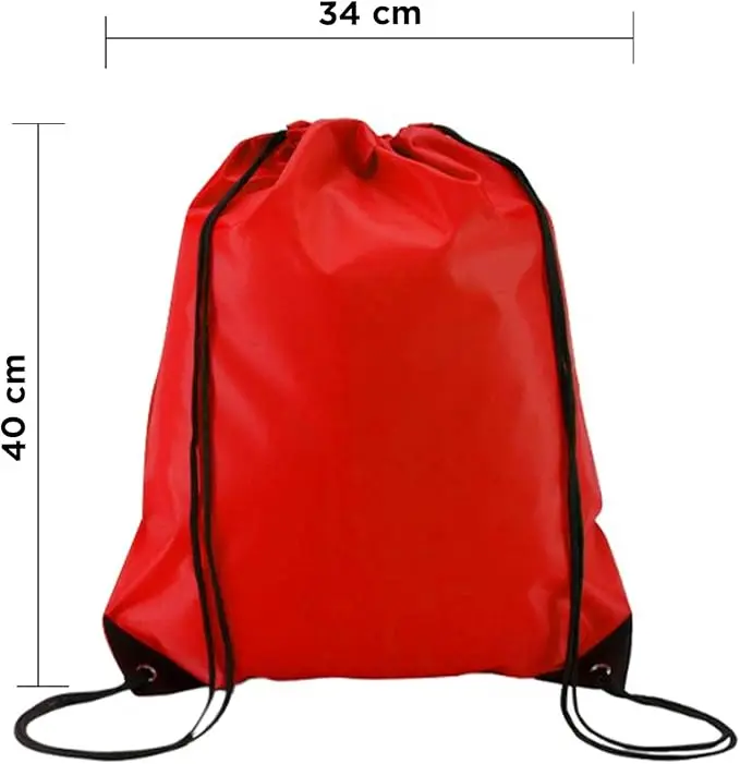 Red Drawstring Bag School PE 40cm x 34cm