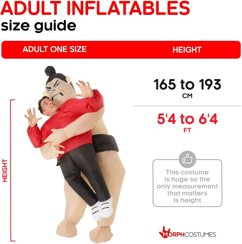Morph Sumo Inflatable Costumes Adult Halloween Costumes For Men, Funny Sumo Wrestler Costume Adult, Fat Suits For Adults 3