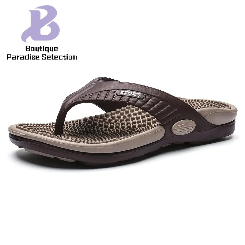 2025 New Acupressure Massage Slippers, Flip-Flops, Arch Support, Suitable for Adults, Unisex, Lightweight And Comfortable Summer Sandals with Shock Absorption And Anti-Slip Features, Ideal for Indoor And Outdoor Use at The Beach During Spring And Summer.