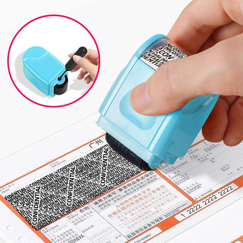 Identity Theft Stamp Identity Guard Roller Stamp Wide Rolling Security Stamp Includ Refills Confidential Stamp Secure Confidential ID Blackout Security Anti Theft and Privacy Safety 7
