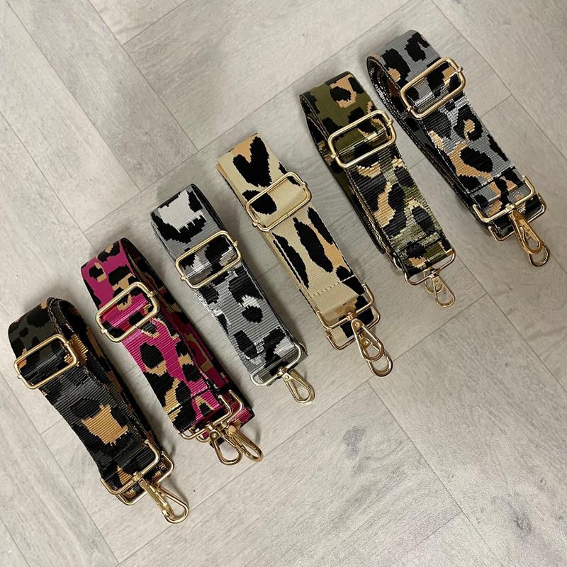 Leopard Print Gold Hardware Bag Straps 0
