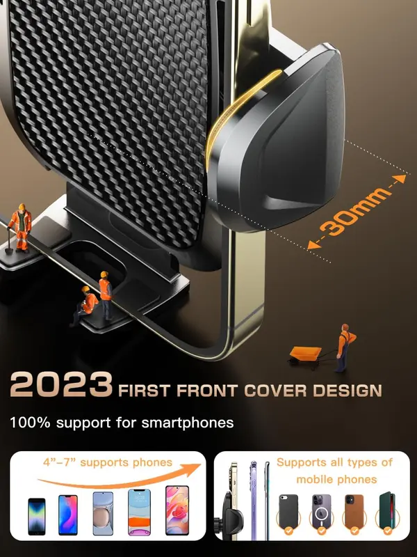 [UK Seller 48Hrs Delivery] Universal Mobile Mount with Suction Cup and Vent Clip - 3 in 1 Phone Holder for Car - Easy Operation - Cellphone, Smartphone 4