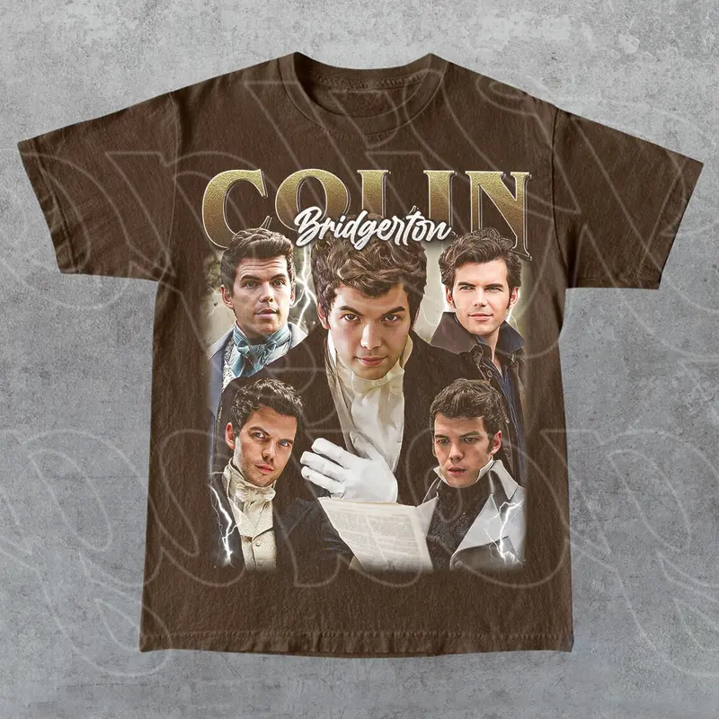 Limited Colin Bridgerton Vintage Shirt, Gift For Woman and Man Unisex T-Shirt, Bootleg Graphic Tee, All Weather Clothing, Cotton Pullover, Size Available Up To 3XL 2