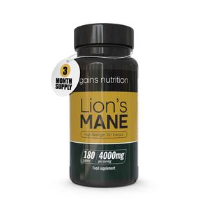 Lions Mane Mushroom 4000mg - 180 High Strength Tablets - 3 Month Supply - Lions Mane Supplement