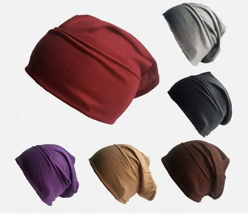 Premium Quality Tube Bonnet Cap Under Scarf Hijab Stretchable Chemo Hair Wrap 0