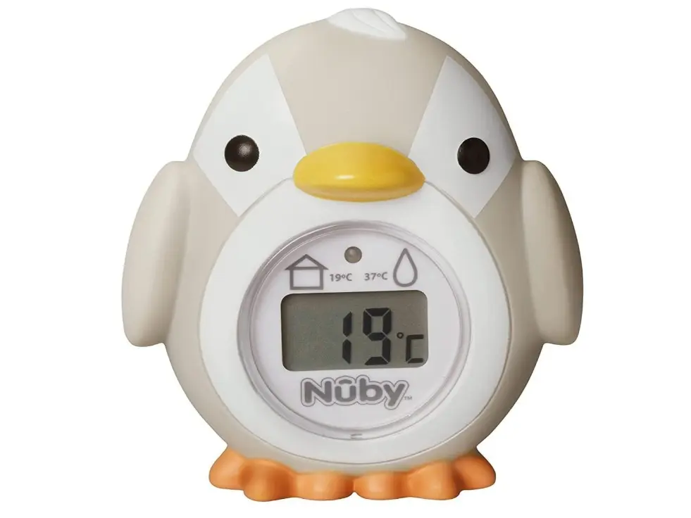 Penguin shaped baby bath Digital thermometer - Easy to read screen - BPA free - Gray - Suitable from 0 months