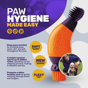 PawBuddy Paw Cleaner | Paw-Friendly Soft Bristles for Dogs & Puppies | Easy-Squeeze Water Tank | Flexy Grooming Comb Tool