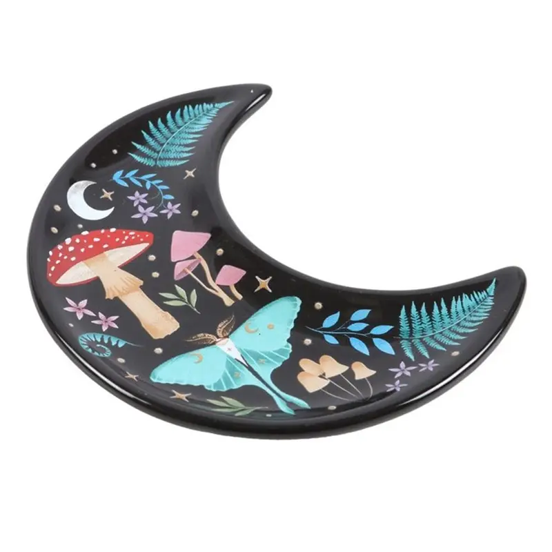 Crescent Moon Dark Forest Print Trinket Dish 1