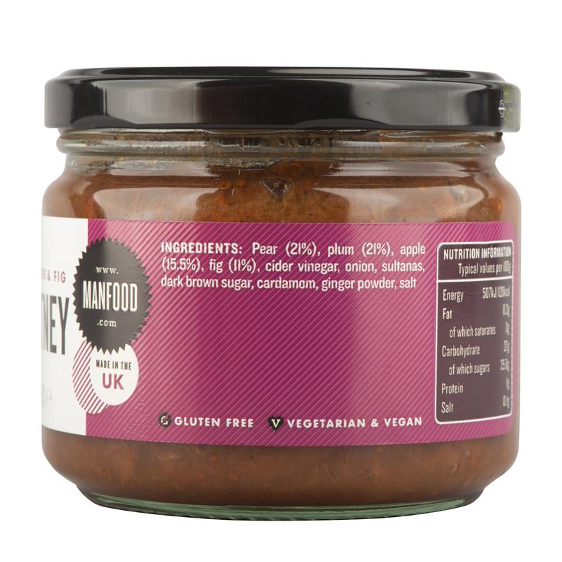 Pear, Apple, Fig & Plum Chutney:  Add it to your cheese platters for a traditional accompaniment, spread it on sandwiches for an extra burst of flavour, or use a spoonful in stews to enhance their taste profiles. 5