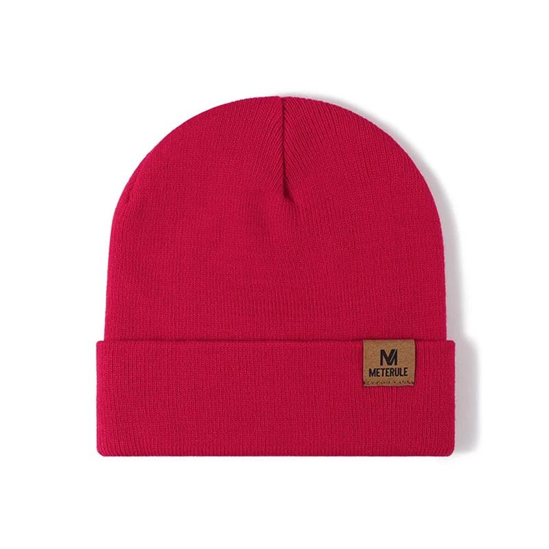 Riding Hat Knit Cuffed Beanie for Men Women Winter Warm Knitted Beanie Hats for Skiing Outdoor Camping Traveling Cycling Cap 7
