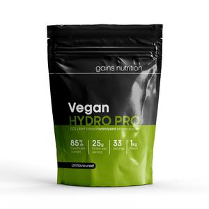 HYDROLYSED Vegan Protein Powder 1KG - 25g Protein Per Serving - UNFLAVOURED & UNSWEETENED for Healthier Diet