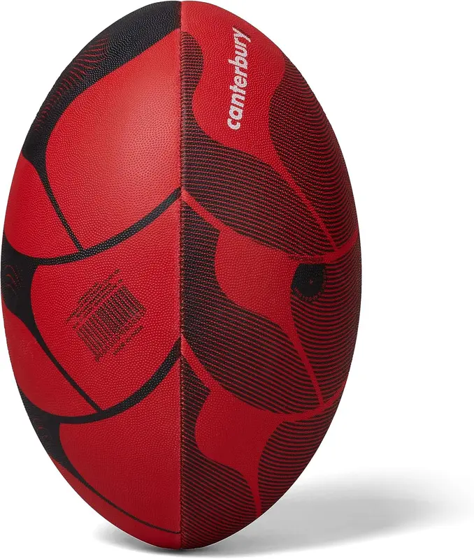 Thrillseeker Play Rugby Ball, Black/Red, 3 1