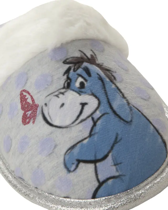 DISNEY WINNIE THE POOH EEYORE COSY SLIPPERS WOMENS LADIES SLIP ON MULES UK SIZE 3-8 1