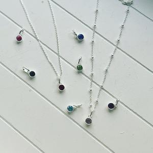 Birthstone Necklace - 925 Sterling Silver