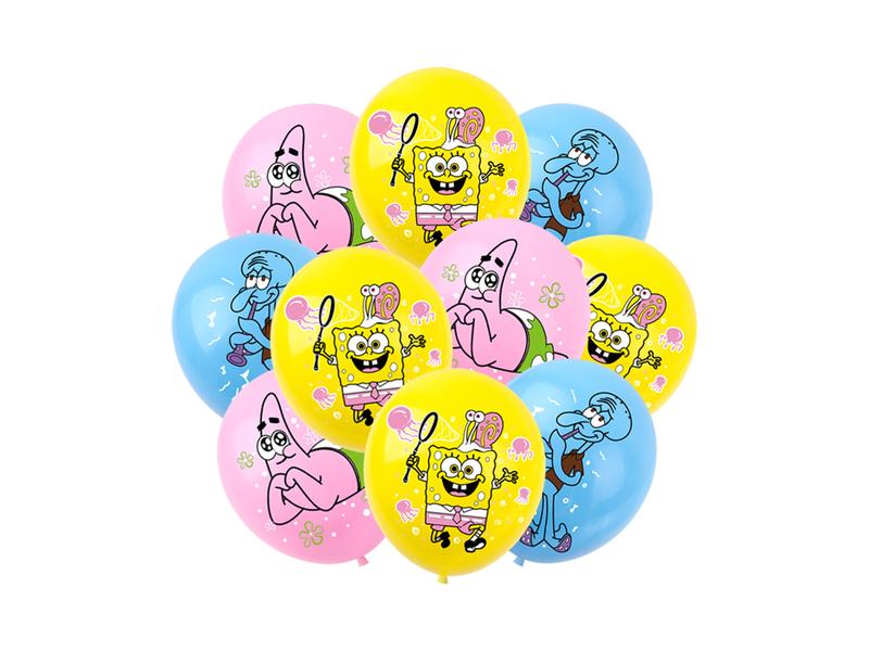 Spon-ge-Bob Square-Pants Birthday Banner, Spon-ge-Bob Balloons, Spon-ge-Bob Cake Toppers 2