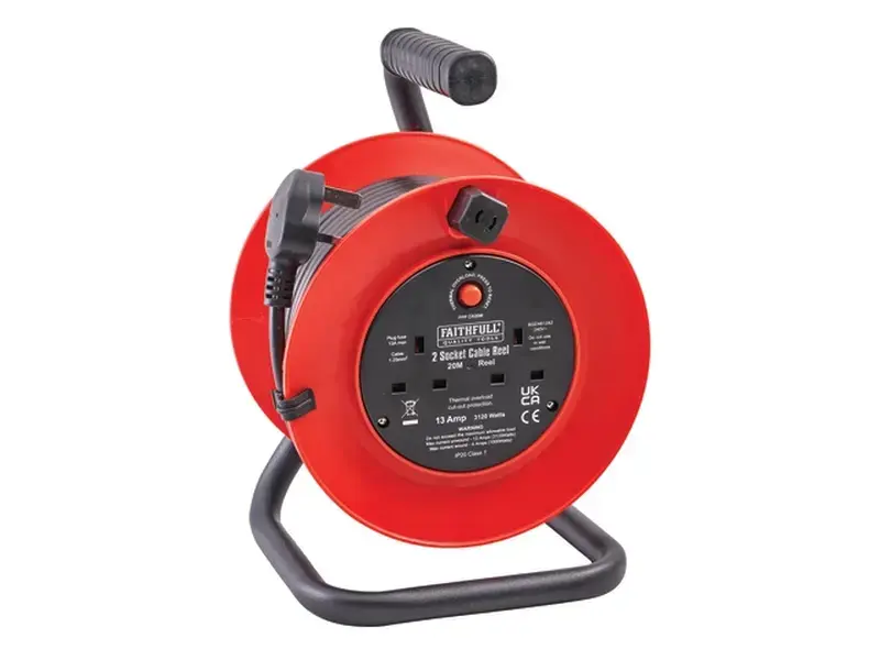 Open Drum 20M Cable Reel 240 VOLT