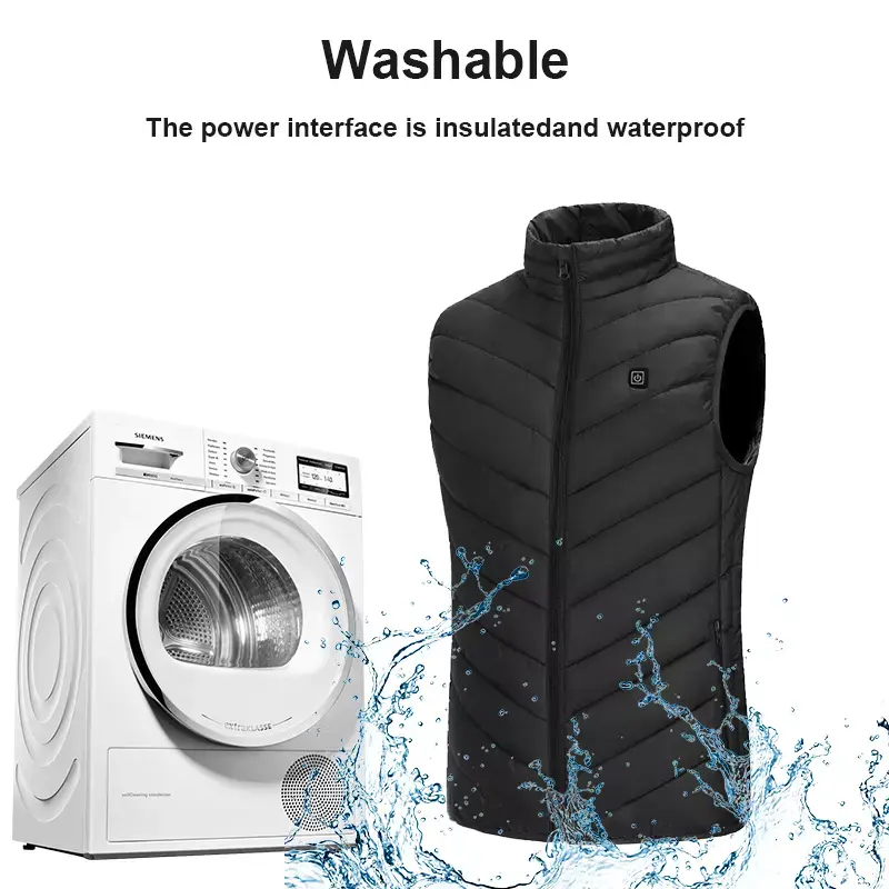 Electric Heated Vest Warm Gilet Winter USB Jacket Men Women Heating Coat Thermal 4