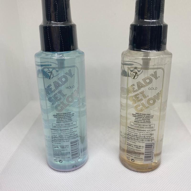 W7 illuminating setting spray Gold and Holo Makeup Cosmetic Shimmer Radiant Lightweight Flawless 4