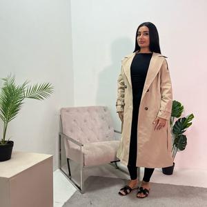 Ladies Premium quality belted plain trench coat onesize uk 6-14 oversized