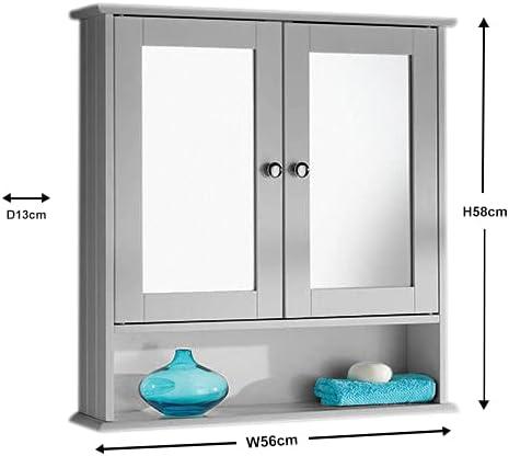 Homme Concept - Wall-Mounted Mirrors Cabinet, Bathroom Storage Unit, Bathroom Mirror With Shelf flat packed. 2
