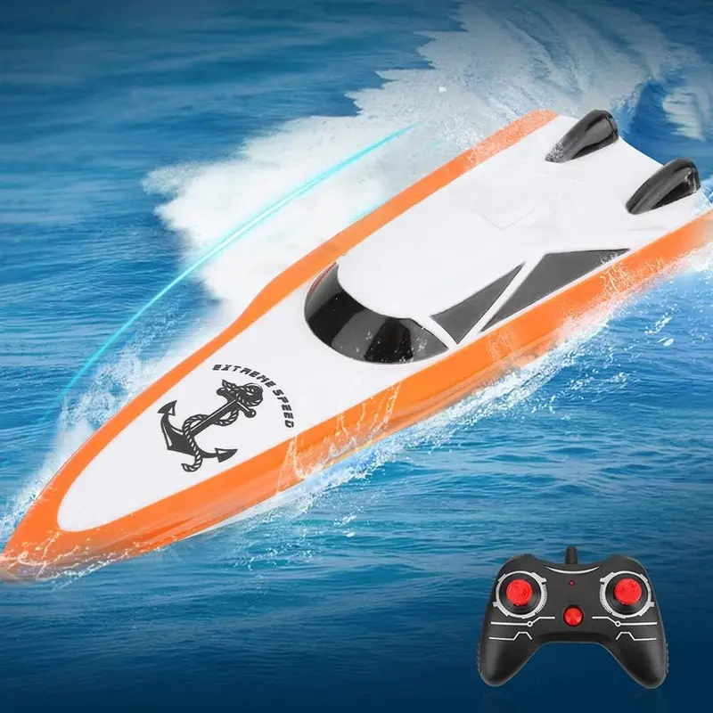 RC Boat 2.4GHz Rechargeable Remote Control Kids Toys 4 Channels Mini RC Boat Electric Ship Model Children Water Toy RC Boats for Adults and Kids 4