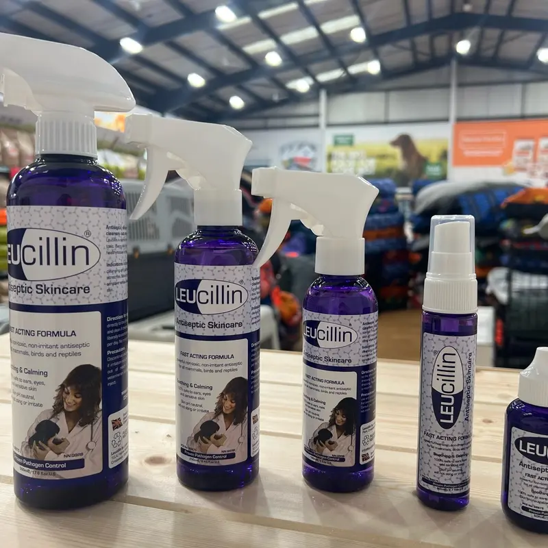 Leucillin Anti-septic Skincare Spray Range for Animals 1