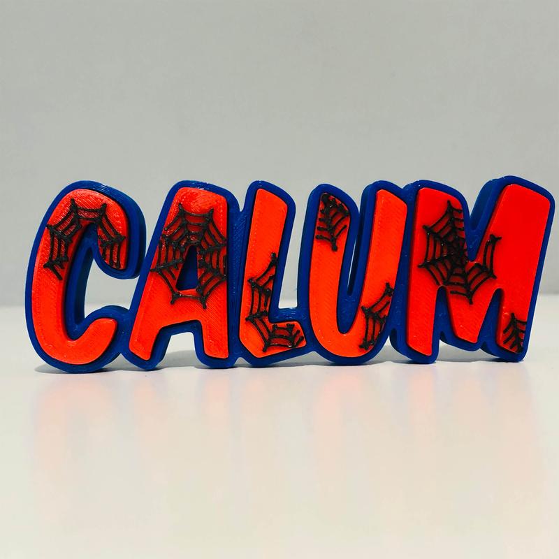 Spider Man-Inspired 3D Name Plate, Personalised Desk Display for Gamers and Fans 7
