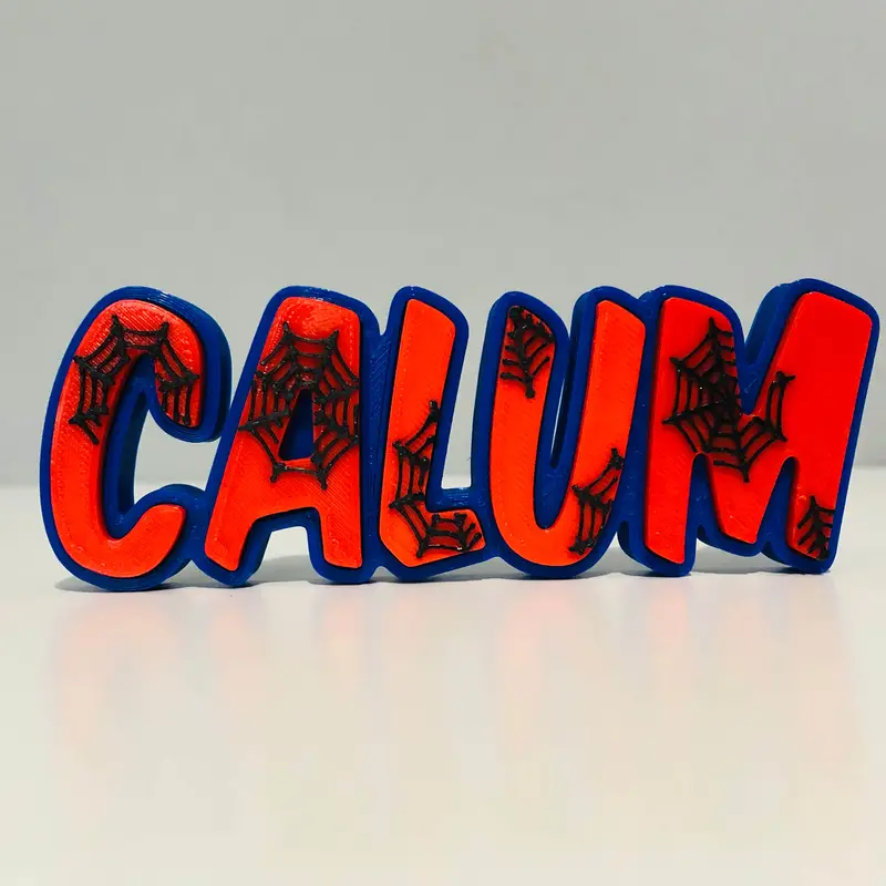 Spider Man-Inspired 3D Name Plate, Personalised Desk Display for Gamers and Fans 7