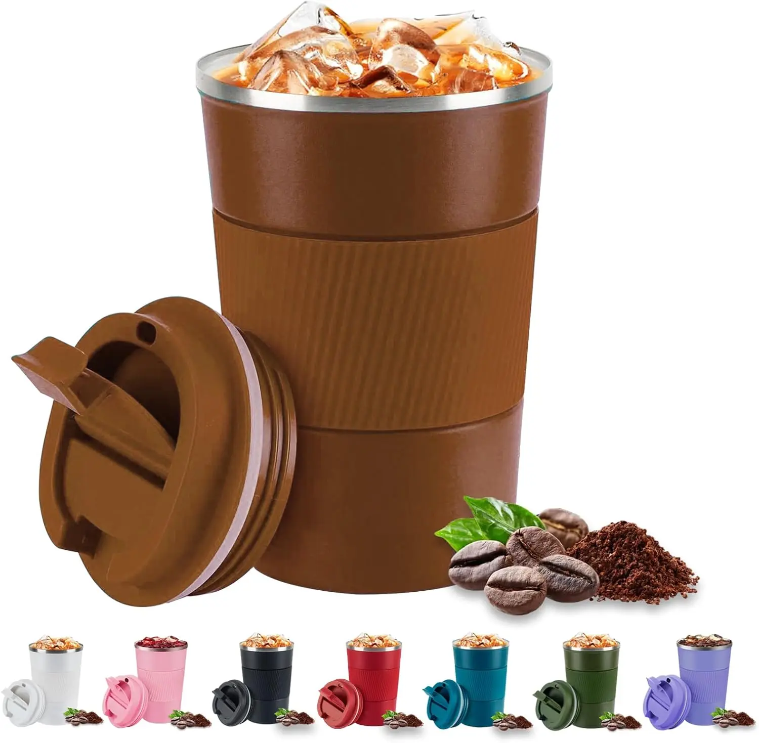 Travel Mug,Intelligent Coffee Cup with Leak proof Lid,Refillable Coffee Cups,Household Appliances Stainless Steel thermal Mug for Hot Cold Drinks, Kitchen Appliances/Mixers,Vacuum Insulation Tumbler for Hot Cold Drinks, Drinkware Flasks Portable Reusable