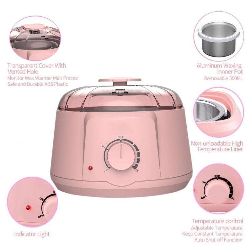 【Easter Sale】Waxing Kit, Wax Pot for Hair Removal, Wax Heater Kit for Waxing professional, 5 packs Wax Beads and 20 Applicator Sticks, Painless Waxing Machine for Full Body Waxing 5