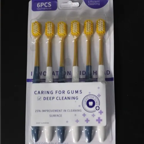 【 Luxury Gift 2】5 pairs of Sam's same toothbrush Soft bristle Internet red high-end toothbrush Soft bristle adult Student home high density square hole wide head toothbrush 7