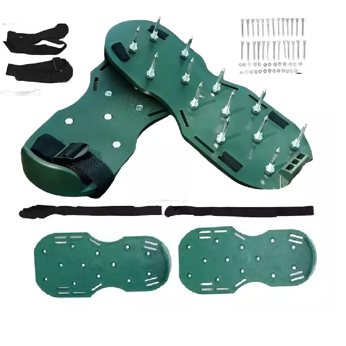 Shoes Pair Lawn Aerating Spike Grass Aerator Sandal Adjustable Straps Gardening