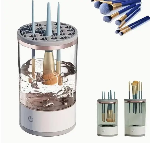 A Gift For Beauties-Rechargeable Makeup Brushes Cleanning Tool  Brush Cleaner- Eyeshadow- Foundation- Lightweight- Powder- Cleansing- Cosmetic Adjustable