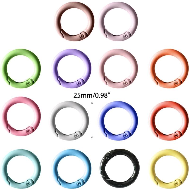 1pc of  Spring O Rings Metal Split Rings Openable Round Carabiner Keychain Clip for Bag Purse Handbag Strap Craft Jewelry Spring O Rings 3
