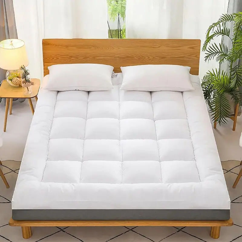 Trending Mattress Topper 10cm Deep Hotel Quality Mattress Pad - Upgrade Your Comfort Today - Matress Topper Super Soft Elasticated Corner Straps All UK Sizes Mattress Pad Topper 2