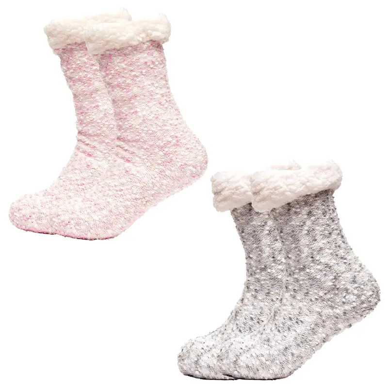 A2Z Ladies Socks Popcorn Lounge Socks Sherpa Lining Pom Pom Socks Stylish Lightweight Comfortable Winter Warm Thick Anti Slip Gripper Super Soft Causal Women Slipper Socks Womenswear Breathable Essential Fit Outdoor Polyester Smooth Style Basic Cute 0