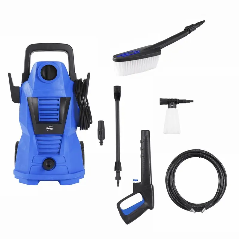 Neo Electric High Pressure Washer with Adjustable Nozzle and Washer Brush 0